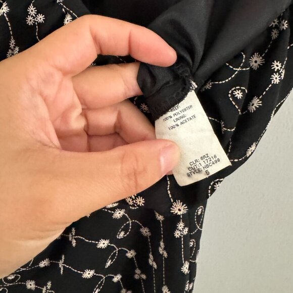 🦋 VINTAGE Rampage Black Floral Mini Dress Y2K Goth Grunge Whimsygoth Small - Picture 5 of 6
